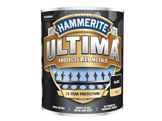 750 Ultima Metal Paint Matt Black 750ml