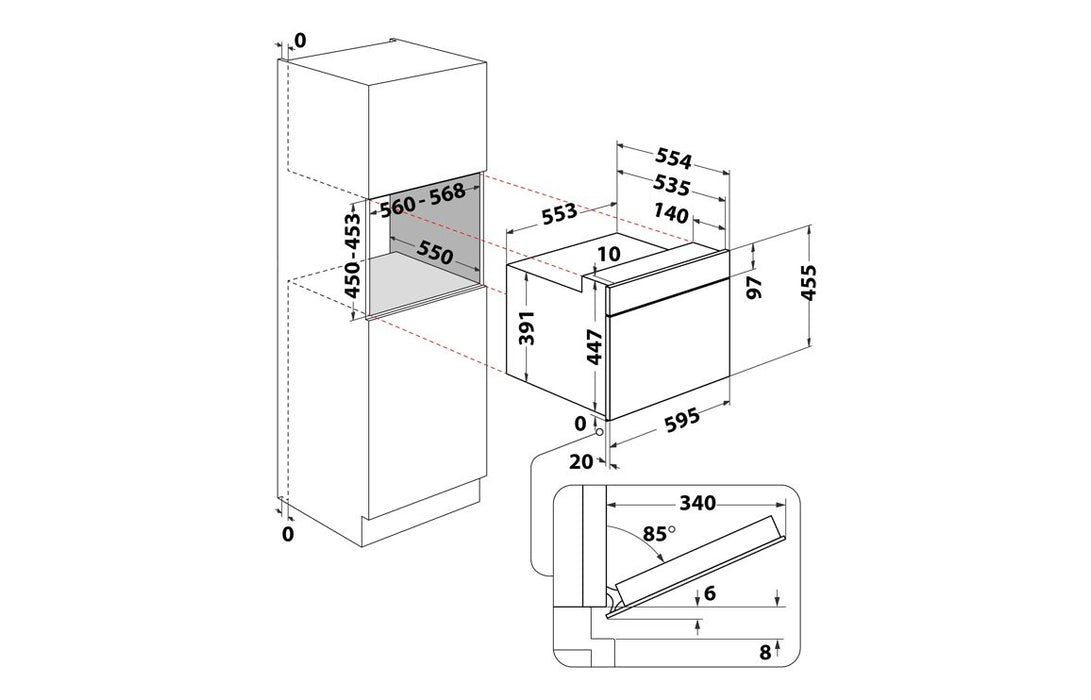 Hotpoint HMW47HMXUK B/I 900W Microwave & Grill - St/Steel