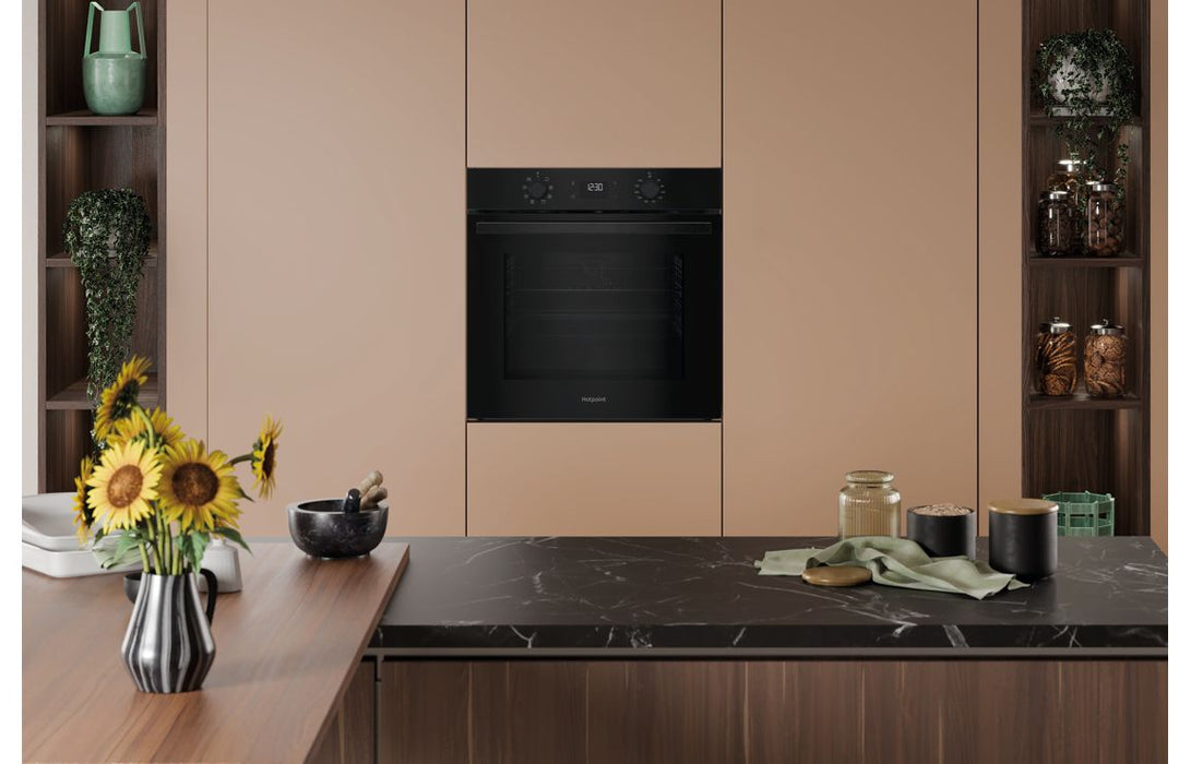 Hotpoint Class 2 HO3 K55C B UK Single Electric Oven - Black