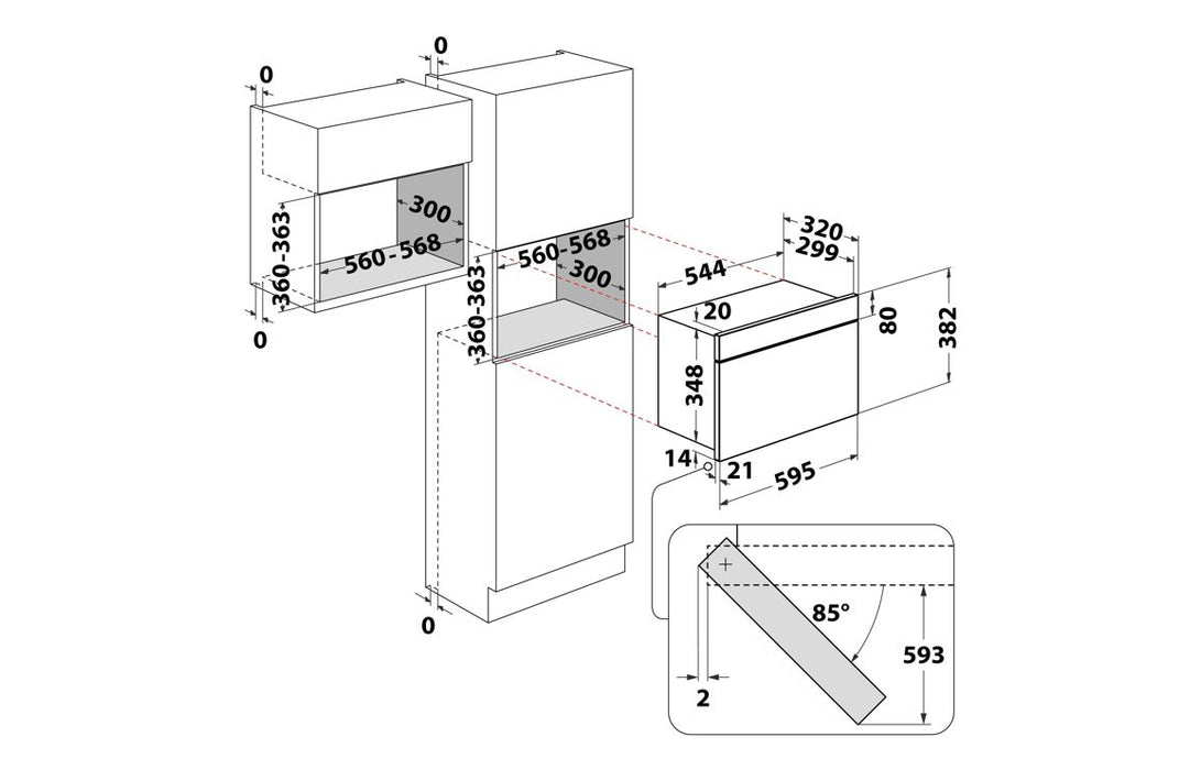 Hotpoint HPMK12CXUK B/I 750W Microwave & Grill - St/Steel