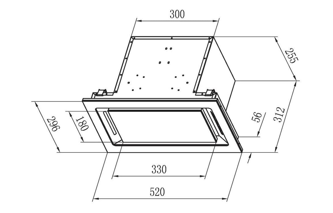 Hoover H500 HPY6CBK5BGWIFI 52cm Canopy Hood - St/Steel