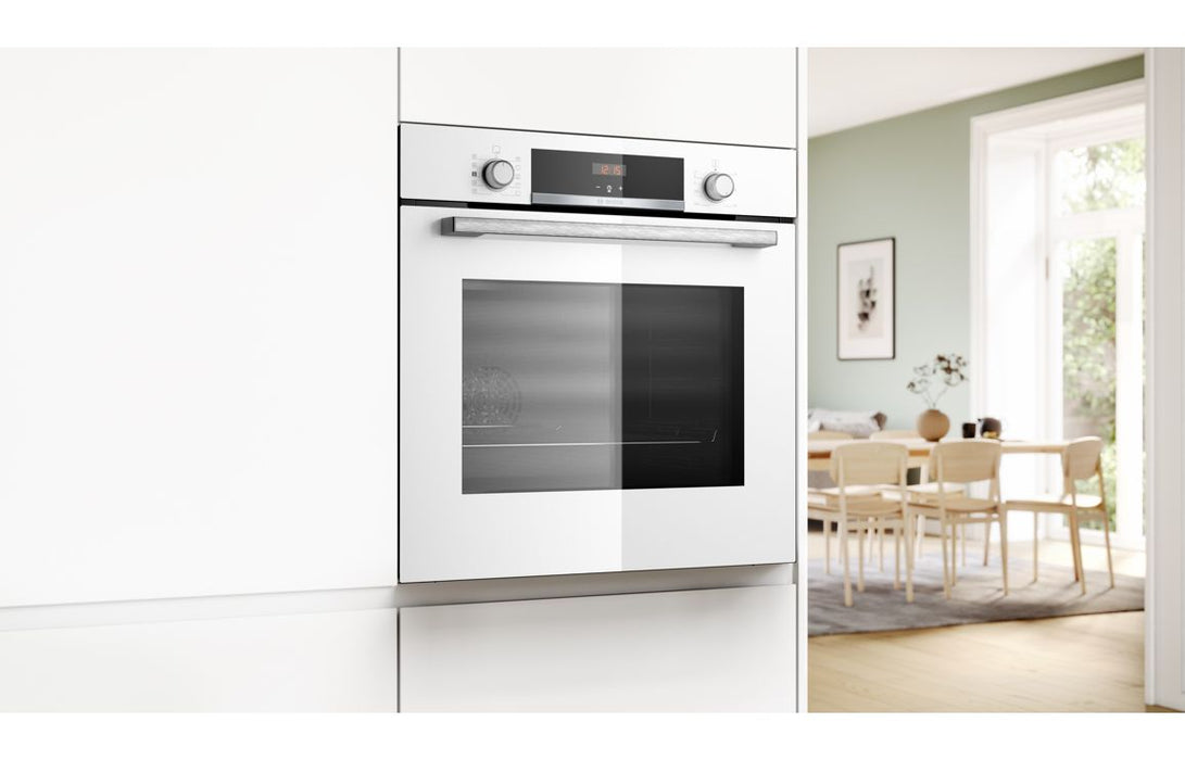 Bosch Series 4 HQA534BW3B Single Electric Oven w/Added Steam - White