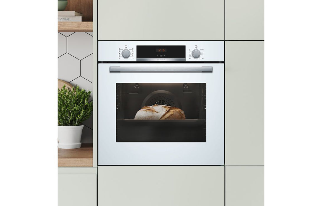 Bosch Series 4 HQA534BW3B Single Electric Oven w/Added Steam - White