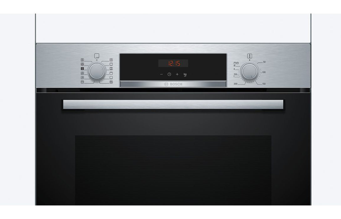 Bosch Series 4 HQA574BS3B Single Pyrolytic Oven w/Added Steam - Black & St/Steel