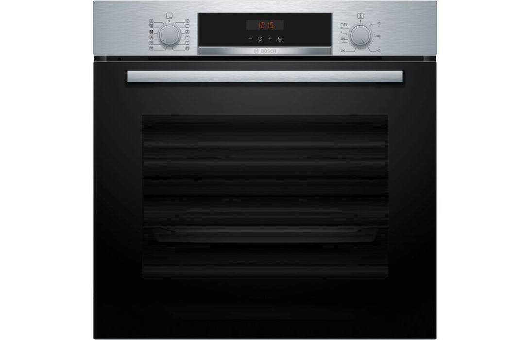 Bosch Series 4 HQA574BS3B Single Pyrolytic Oven w/Added Steam - Black & St/Steel