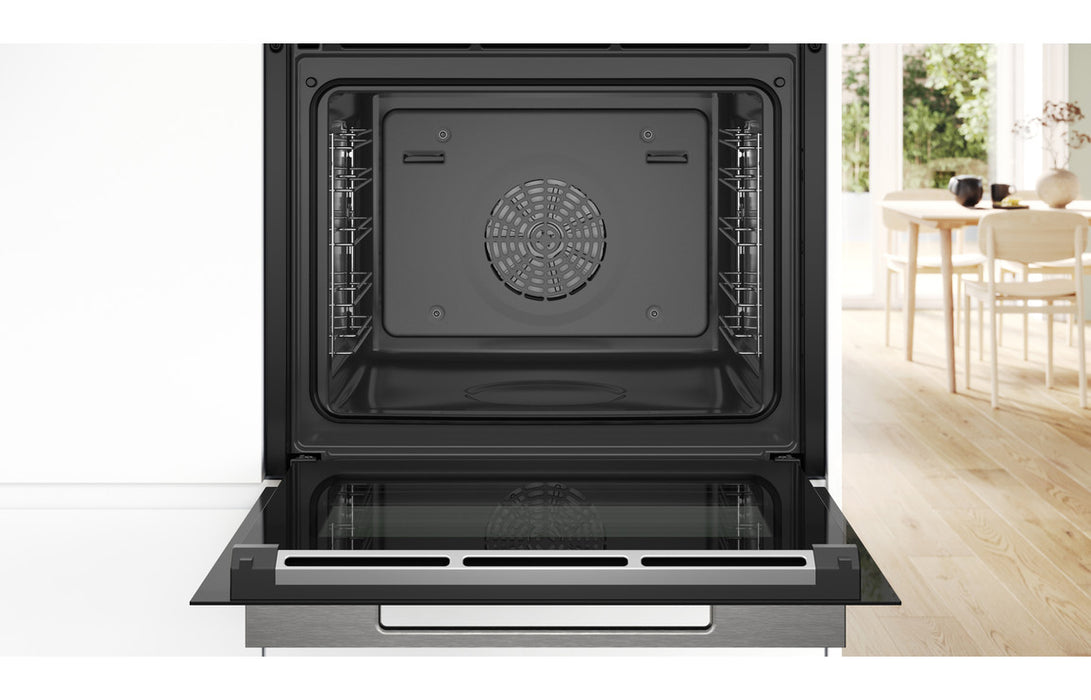Bosch Series 8 HSG7364B1B Single Electric Oven w/Steam - Black
