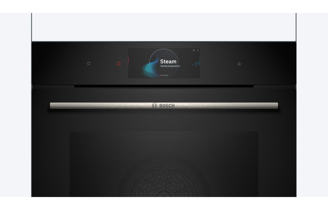 Bosch Series 8 HSG7584B1 Single Electric Oven w/Steam - Black