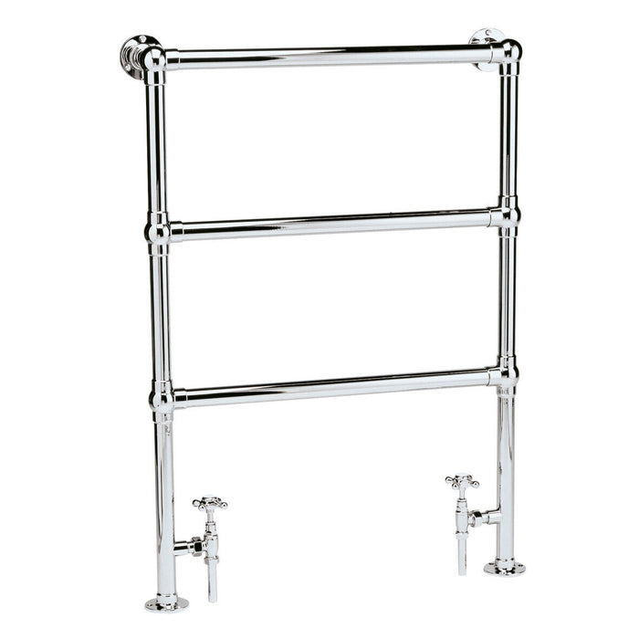 Old London Chrome 966mm x 673mm Heated Towels Rails Horizontal Single Panel Radiator