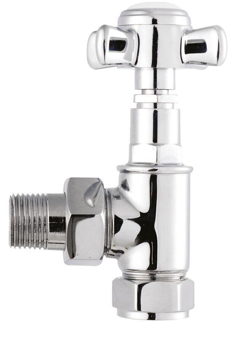 Crosshead Chrome Angled Radiator Valve Pack (Pairs)
