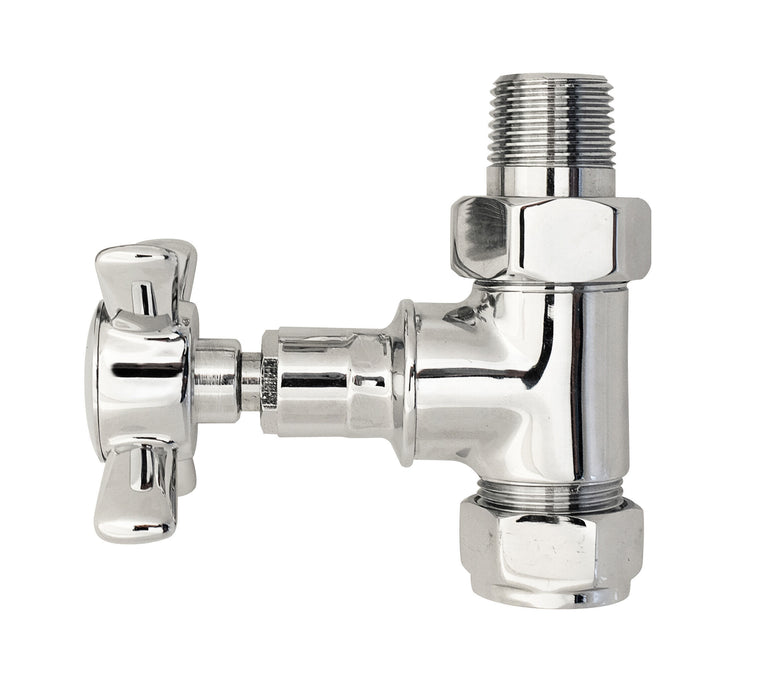 Chrome Crosshead Straight Radiator Valve Pack (Pairs)