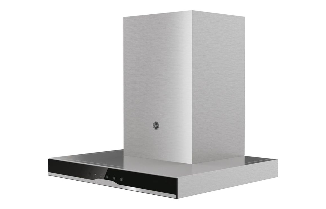 Hoover H500 HTS6CBK5XWIFI 60cm T-Shape Chimney Hood - Black Glass & St/Steel