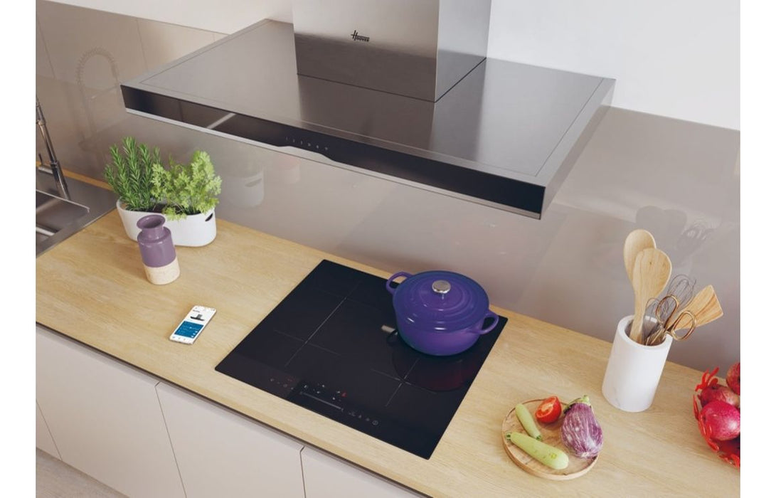 Hoover HTS9CBH5XWIFI 90cm Island Hood - Black & St/Steel