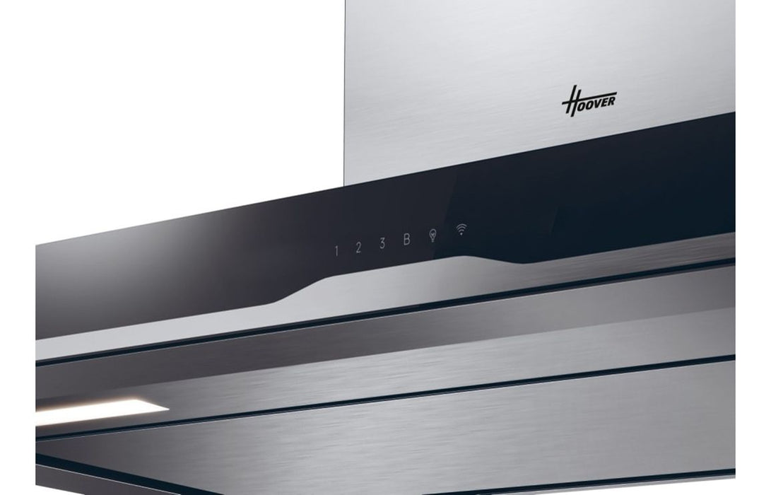 Hoover HTS9CBH5XWIFI 90cm Island Hood - Black & St/Steel
