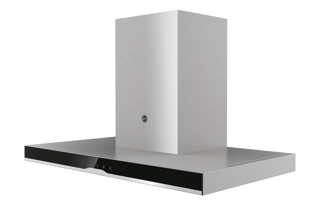 Hoover H500 HTS9CBK5XWIFI 90cm T-Shape Chimney Hood - Black Glass & St/Steel