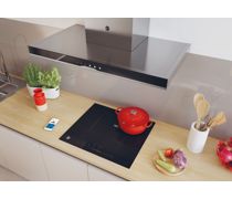 Hoover H500 HTS9CBK5XWIFI 90cm T-Shape Chimney Hood - Black Glass & St/Steel