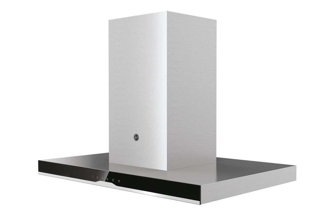 Hoover H500 HTSI9CBK5XWIFI 90cm T-Shape Island Hood - Black Glass & St/Steel