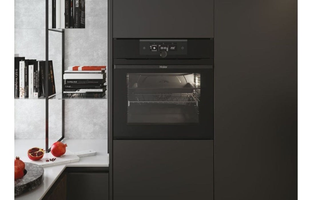 Haier I-Turn Series 2 HWO60SM2F3BH Single Electric Oven - Black
