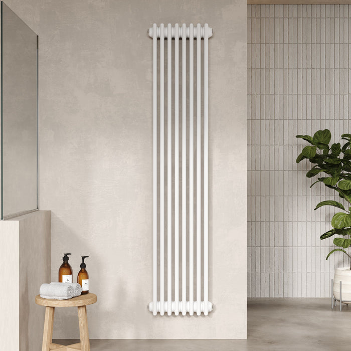 Colosseum White 1800mm x 376mm Vertical Column Radiator