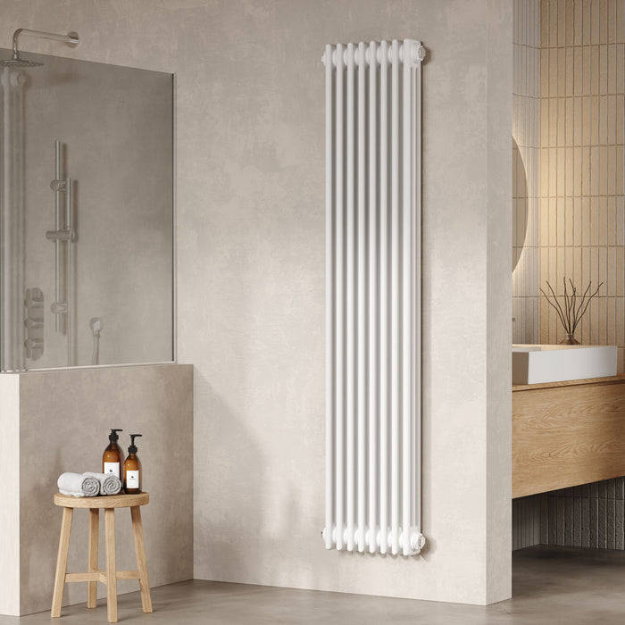Colosseum White 1800mm x 376mm Vertical Column Radiator