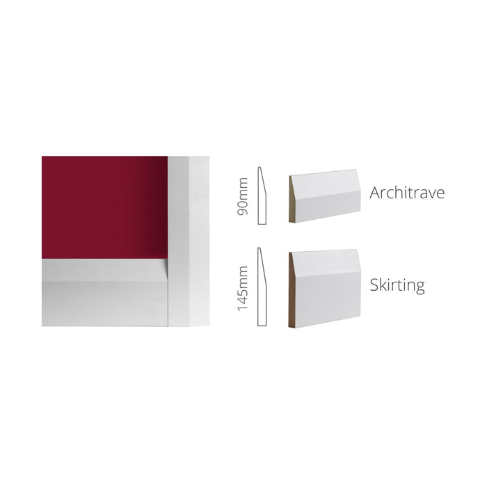 Deanta White Primed Half Splayed Skirting