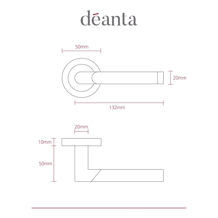 Deanta Augustus Matt Polished Chrome Handle