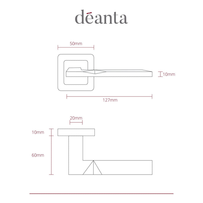Deanta Hadrian Matt Satin Black Handle