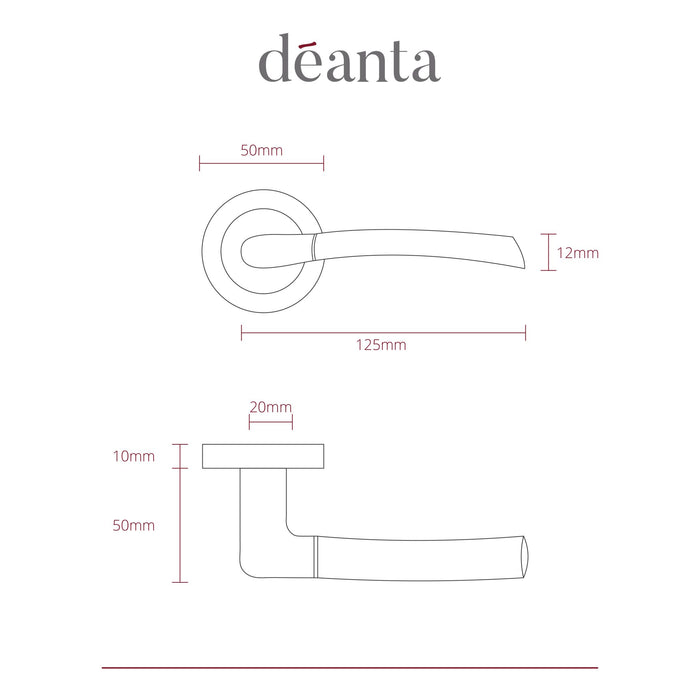 Deanta Hera Satin Nickel Chrome Handle