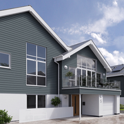 Hardie Plank Boothbay Blue Lifestyle 