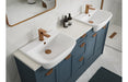 Haven 600mm Slim Basin Unit - Matt Arley Blue