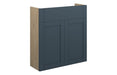 Haven 600mm Slim Basin Unit - Matt Arley Blue