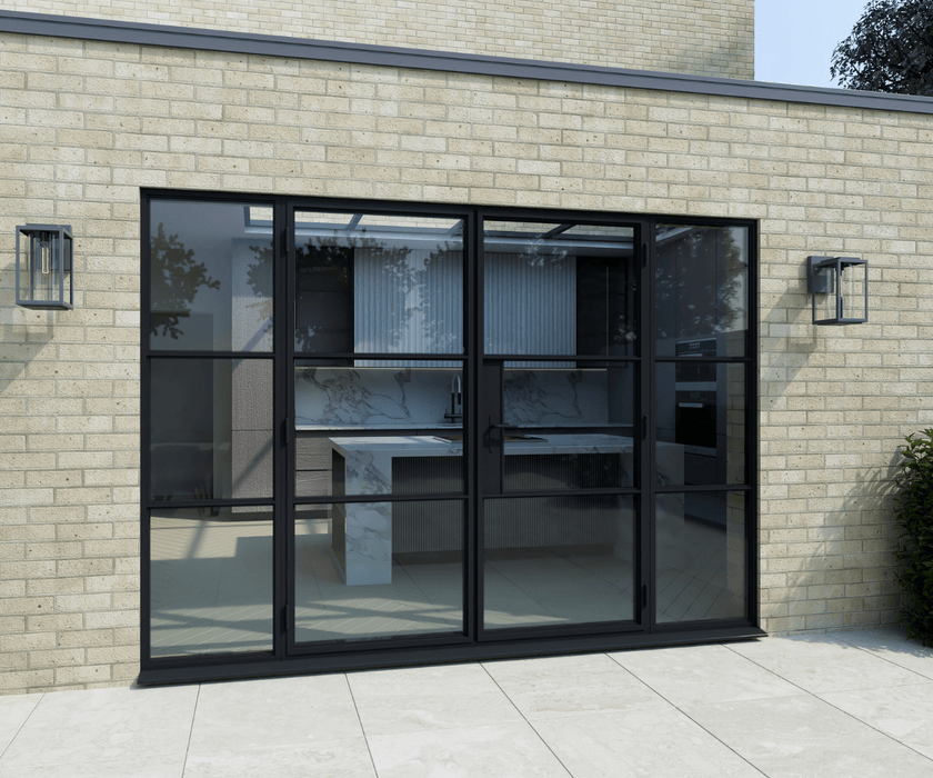 2700mm Black Aluminium Heritage French Door set