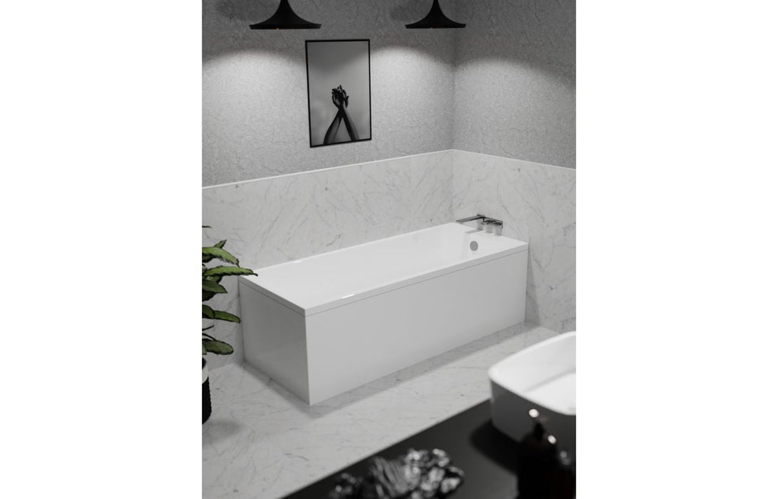 Hudson Square Single End 1700x700mm Thin Edge 0TH Bath