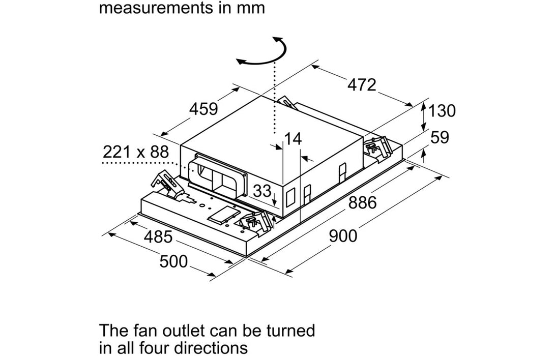 Neff N50 I94CAQ6N0B 90cm Ceiling Hood - St/Steel