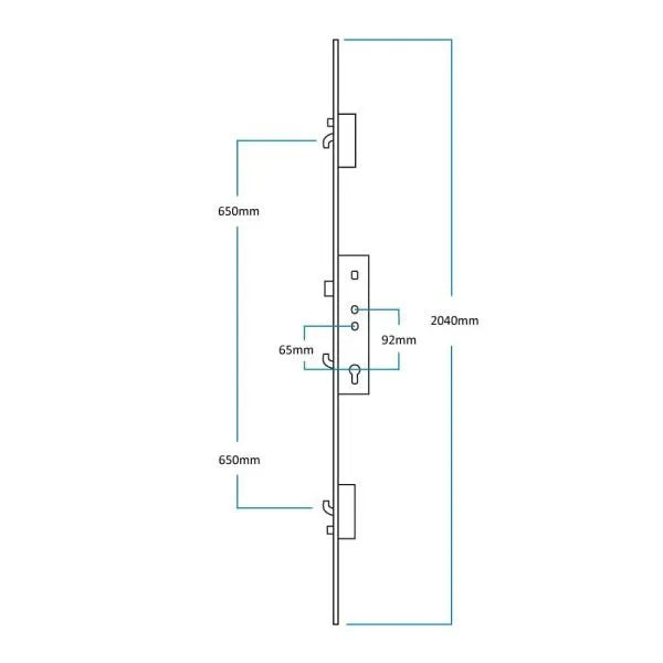 Fullex Xl 3 Hook C/W Anti-Lift 35mm White Face Plate