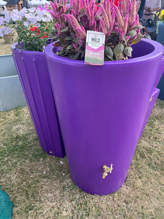 180 Litres Water Butt Planter Purple - The City