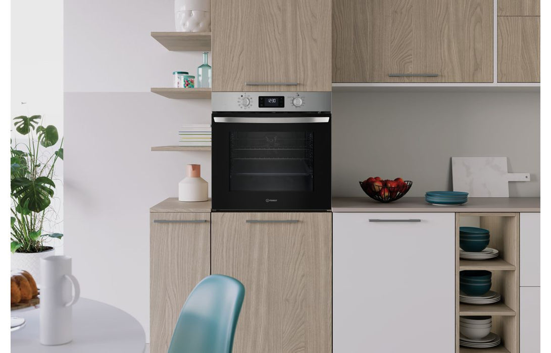 Indesit IO 278P1 X UK Single Pyrolytic Oven - St/Steel
