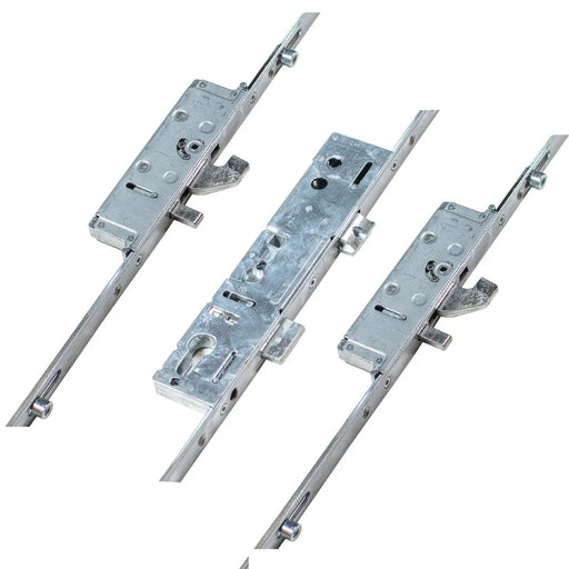 Lockmaster Plsp242-19 Sprung 35/92 Latch & DeadBolt 2 Hook 4 Roller Long Extension Silver Triklad
