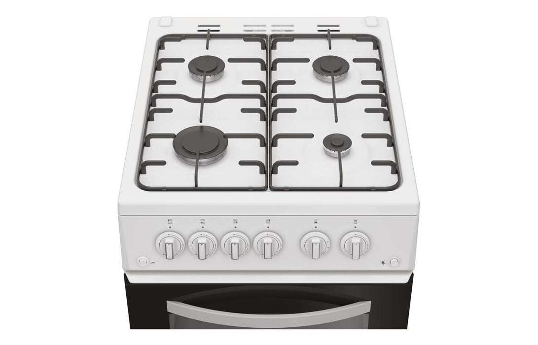 Indesit ITG5GMW Slim Double Gas Cooker - White