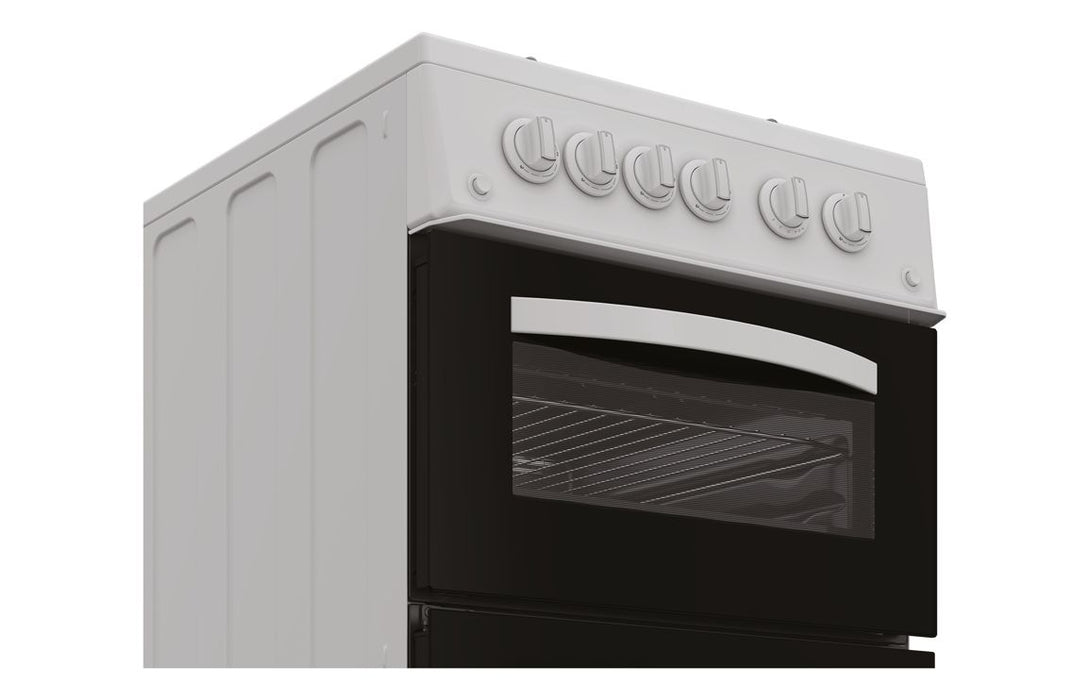 Indesit ITG5GMW Slim Double Gas Cooker - White
