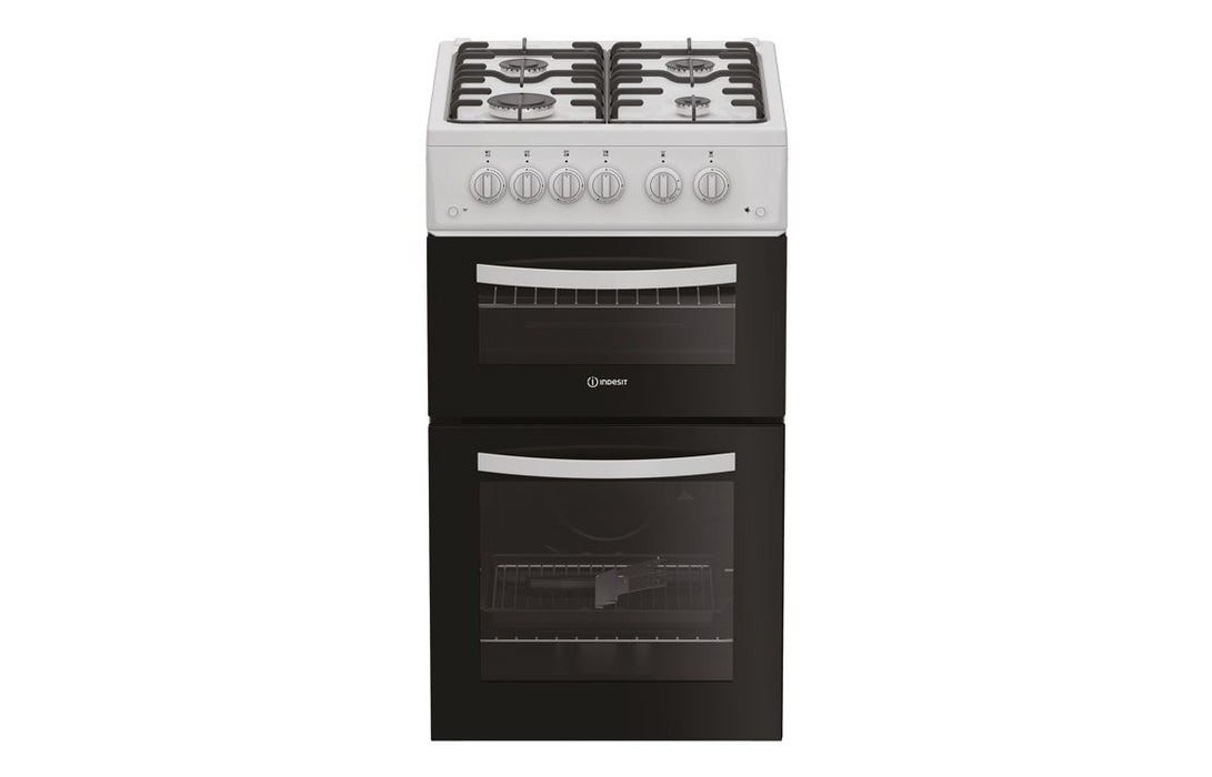 Indesit ITG5GMW Slim Double Gas Cooker - White