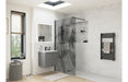 Icorra 1200mm Leaf Design Wetroom Panel - Black