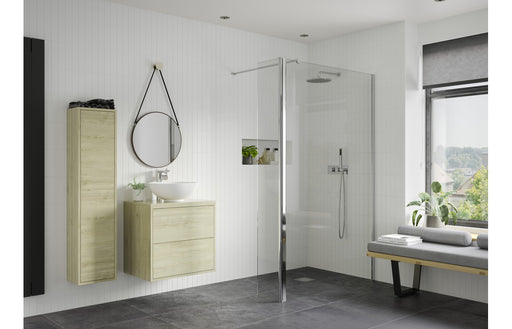 Icorra Optional 1950x300x8mm Rotatable Wetroom Panel (Full Hinge) - Chrome