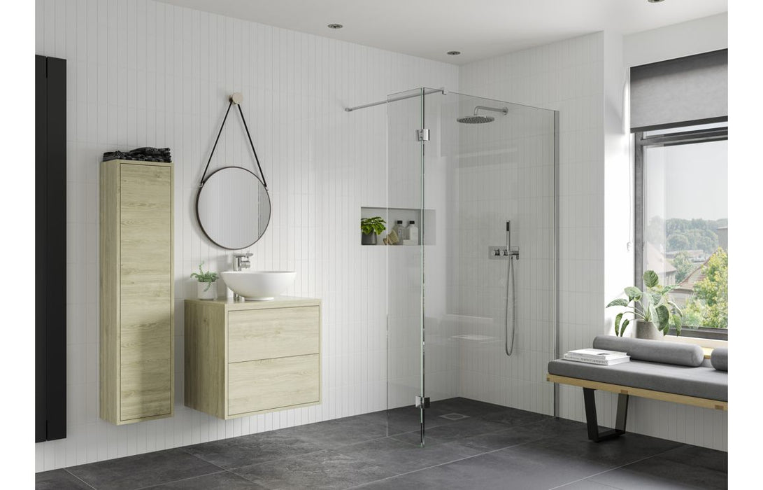 Icorra Optional 300mm Wetroom Splash Panel - Chrome