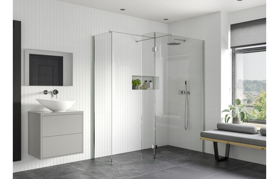 Icorra Optional 300mm Wetroom Splash Panel - Chrome