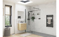 Icorra Wetroom Panel & Support Bar - Black