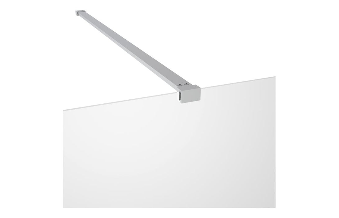 Icorra Wetroom Panel & Support Bar - Chrome