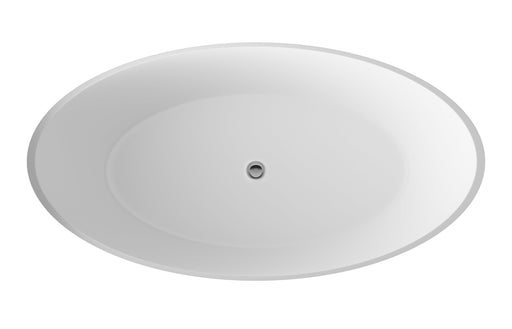 Round Freestanding Bath & Push Button Waste