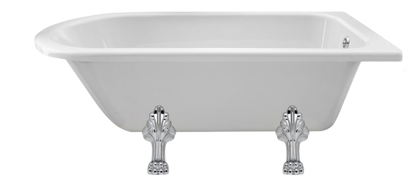 Single Ended Freestanding Shower Bath - Pride Leg Set 1500mm