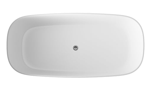 Square Freestanding Bath & Push Button Waste