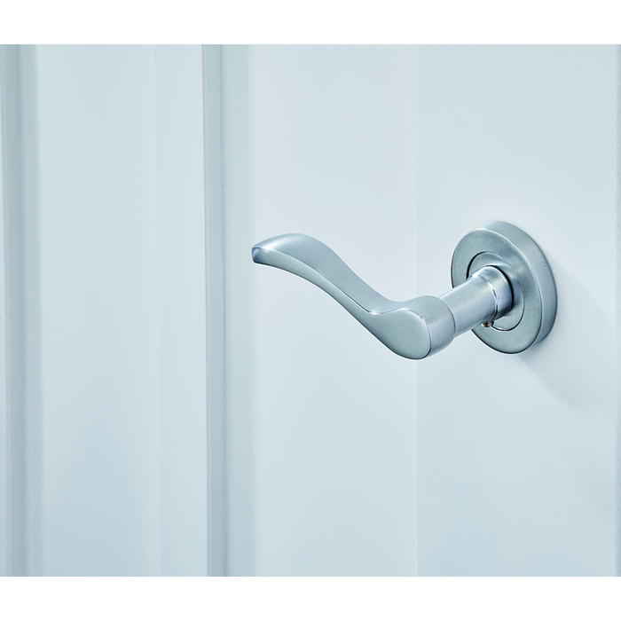 IRONMONGERY ARIEL SATIN CHROME TONE HANDLE HARDWARE PACK